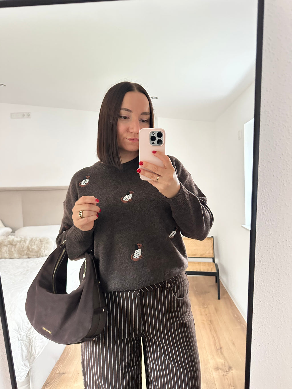 Effeny Pullover Dackel braun