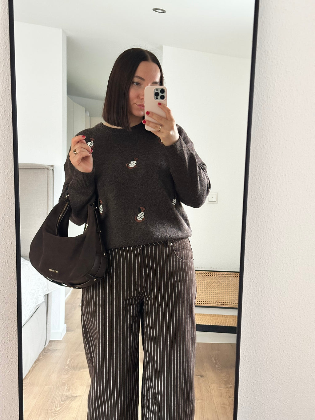 Effeny Pullover Dackel braun