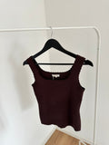 Effeny Geripptes Tanktop mit eckigem Ausschnitt