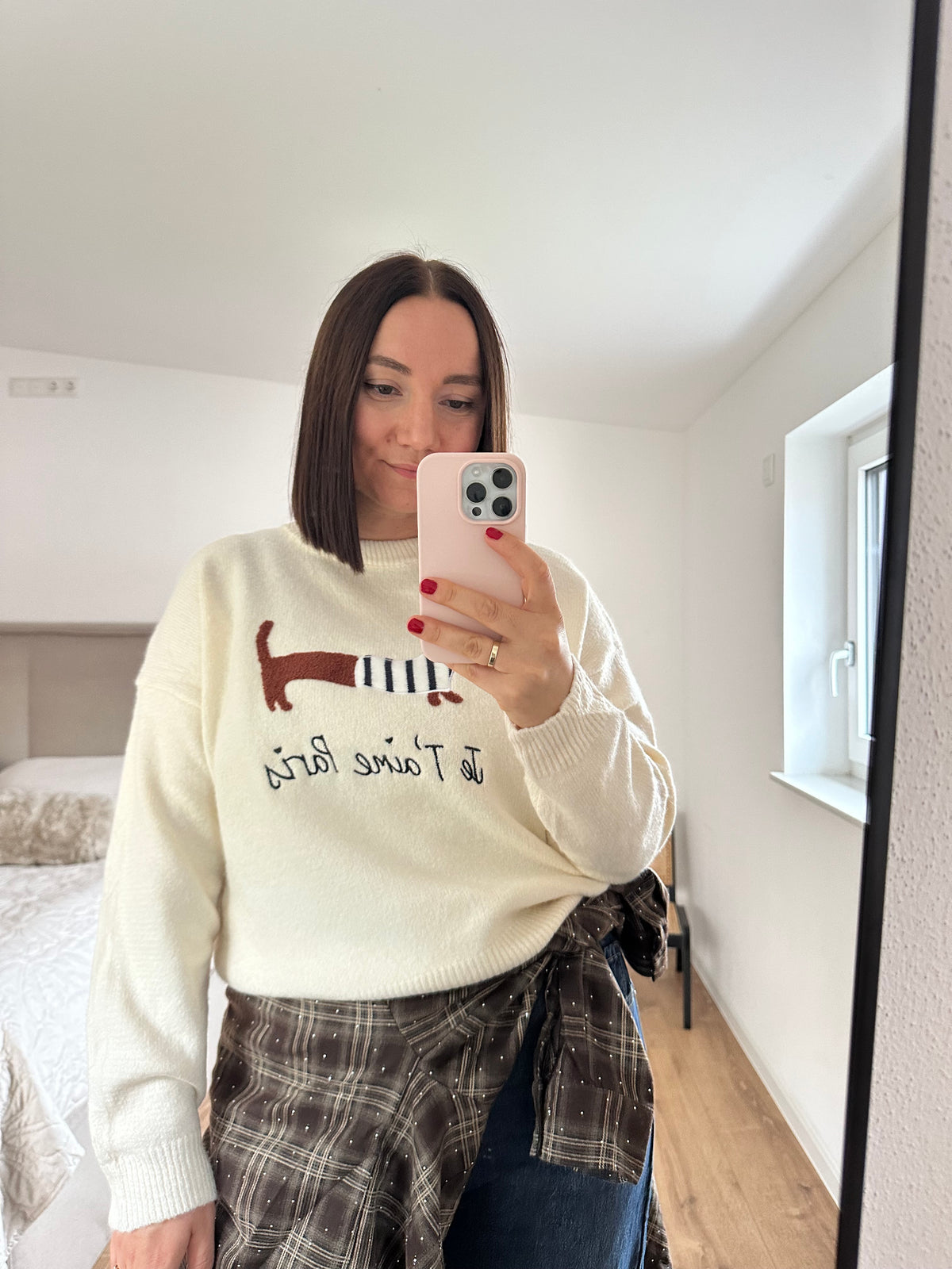 Effeny Pullover Dackel creme