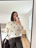 Effeny Pullover mit Herz-Stickereien