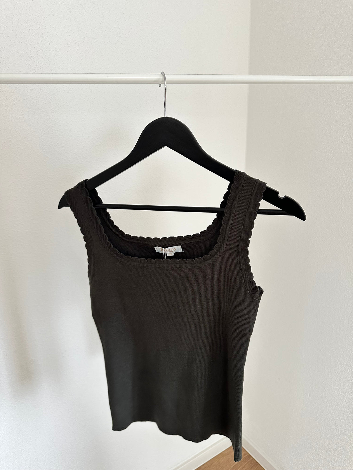 Effeny Geripptes Tanktop mit eckigem Ausschnitt