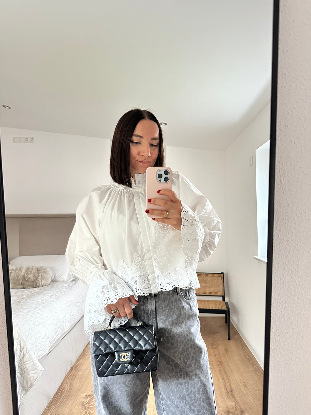 Elenza Bluse mit Trompetenärmel