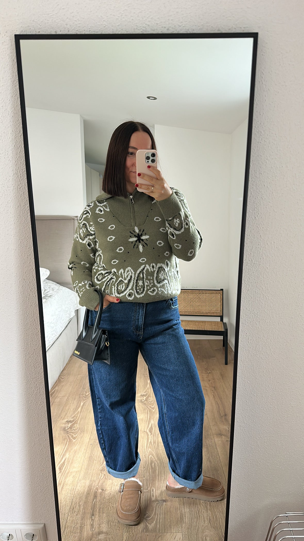 Effeny Half Sip Pullover Paisley