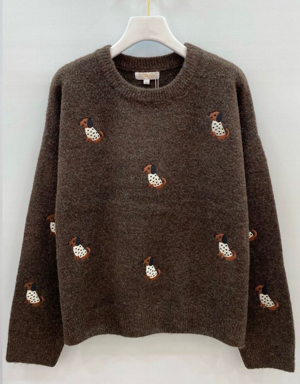 Effeny Pullover Dackel braun