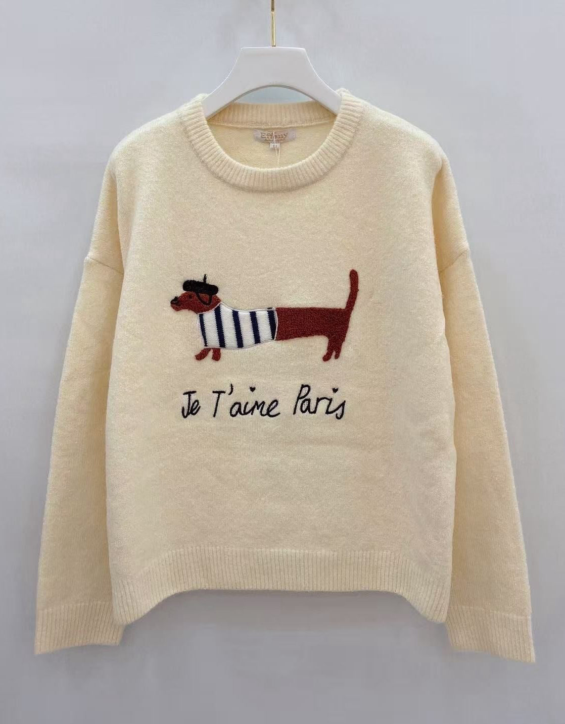 Effeny Pullover Dackel creme
