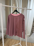 L´esstiel Gestreiftes Oversized-Longsleeve im Half-and-Half-Look